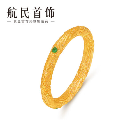 
Hangmin Jewelry Qiankun Circle Gold Ring Foot Gold Ancient Method Nezha National Style Ring XYH2694 Working fee is 400 yuan/piece 4.30g No. 12