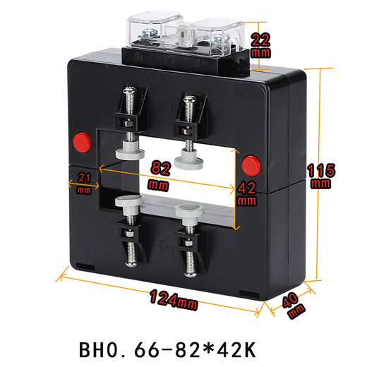 E.F.VSLON current transformer open type opening type square hole copper bar aluminum bar DP/DB46/58 42*82mm black model 4000/5A