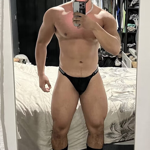 Men's underwear bikini style sexy hollow men's thong modal low waist solid color comfortable breathable pants black M