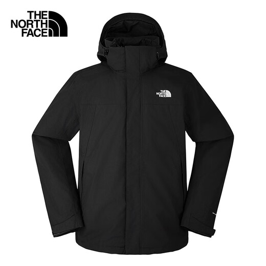 The North Face functional three-in-one men's windproof and waterproof jacket 550 fluffy goose down inner liner 25 autumn and winter new | 81QS JK3/Cosmic Black L/175