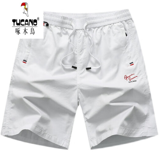 Padpecker (tucano) pantalones cortos blancos puros al algodón de algodón puro de algodón puro pantalones de ropa exterior de 5 minutos.