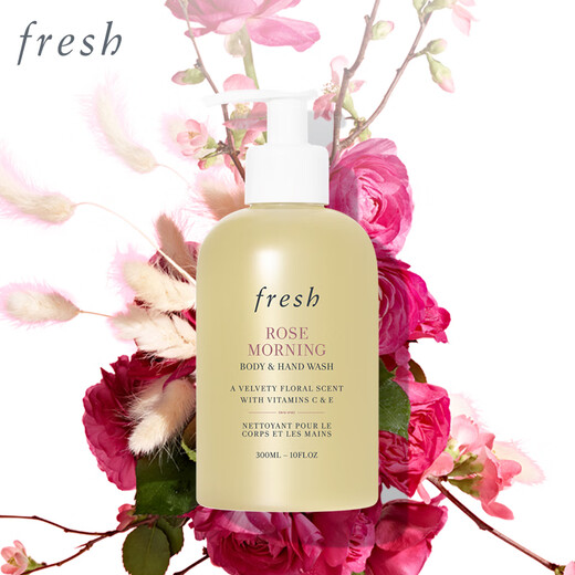 Fresh Morning Rose Wash (Shower Gel 300ml + Body Lotion 300ml) Birthday Gift for Men and Women