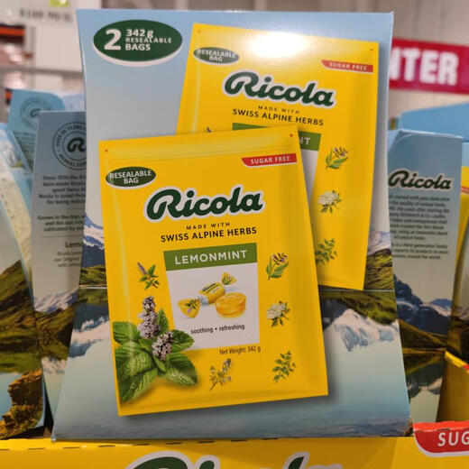 
Ricola imported Ricola lemon mint flavor sugar-free throat candy 342g herbal moisturizing throat opening for customers to buy Mint flavor 684G [gift box]