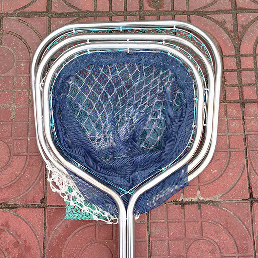 Yu Xiyuan outdoor fishing net fishing net thickened stainless steel large object copy net super hard fish fishing river shrimp catching sea fish net bag 0.4m 40cm total length 80cm with cotton thread net