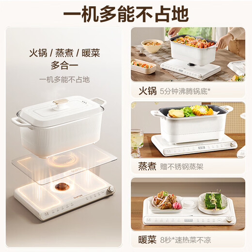 苏泊尔（SUPOR）暖菜板 饭菜保温板热菜板 加热桌垫菜板 电火锅多功能锅（方形） BF3520A812D