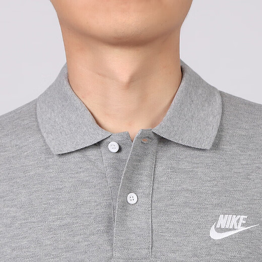 Nike (NIKE) short-sleeved T-shirt men's 2023 summer new sportswear knitted breathable lapel POLO shirt top CJ4457-686 CJ4457-063 gray 2XL