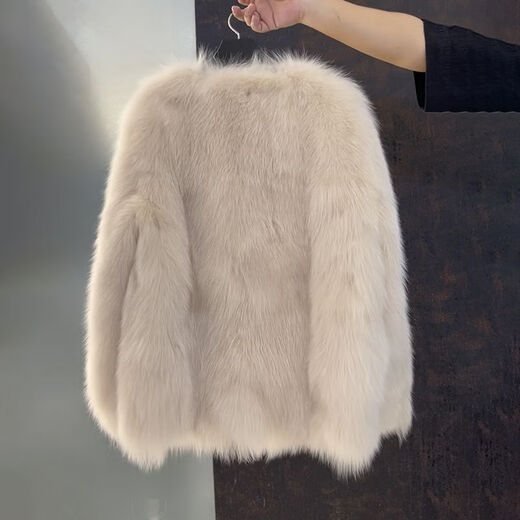 Huizi Frauenfell 2024s neue High-End-neue HaINing-Fox-Fell-Jacke junge mittelgroße Fur Herbst- und Winter-Kakaofarbe XL 145jin [Jin entspricht 0,5 kg]