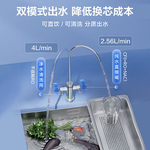 Purificador de agua de ángel Hogar Direct Bowning V6 Máquina potable 1.46L/min Experiencia 600 g Caudal de flujo Experiencia Purificador de agua Selección no llenadora [Dos piezas de cocina] Purificador de agua + delantero