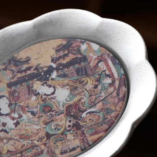 Xin Yu Li Dunhuang gilt silver tea set set housewarming newlywed father's birthday gift for men and women to send father's retirement commemorative gift