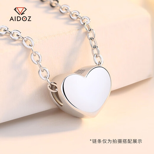 Aido Diamond Platinum Love Pendant for Women pt950 Platinum Fashion Pendant for Wife Single Pendant 0.8-1.0g + Delivery Silver Chain