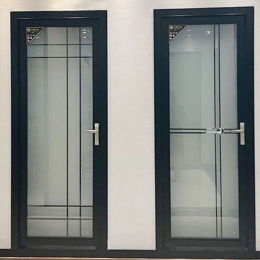 勤凯门卫生间门厕所门玻璃钛镁铝合金门家用门一整套平开门 0.9肌肤黑 内包内左 1970*770
