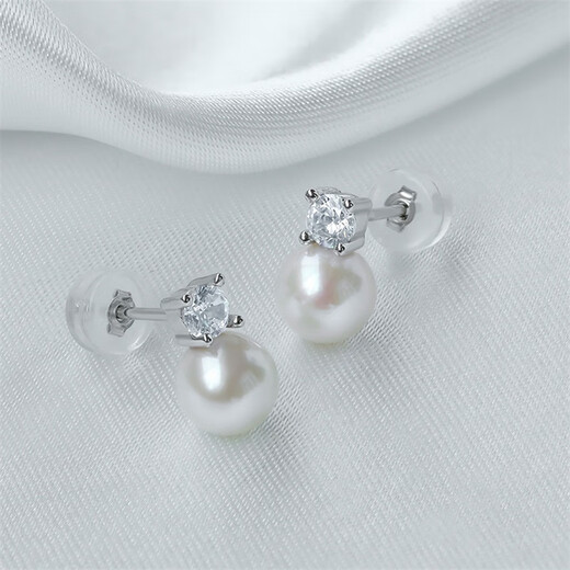 Queen of Pearls cost-effective Japanese Akoya pearl earrings round seawater pearl earrings birthday gift for women