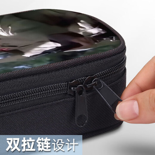 网红沙雕搞怪表情包笔袋三层大容量文具盒男孩子男生个性铅笔盒稀奇古怪帆布铅笔袋小学生初中生多功能文具盒 帆布笔袋ZQ13754