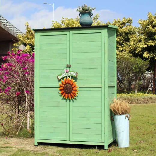 Global Outdoor Imperping Suncreen Garden Storage Cabinet de rangement de jardin Balcon de rangement Balconie de rangement Armoire de rangement de style gris haut de gamme 695 * 5201420mm