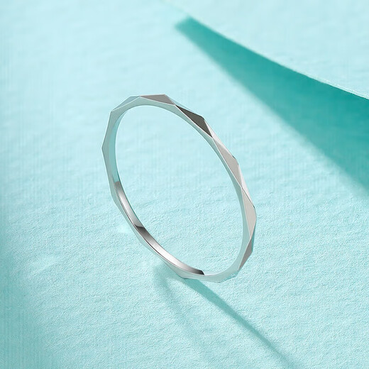 Liuguifu Jewelry PT950 Platinum Ring Geometric Circle Platinum Women's Ring PT0100023 14# 0.7g