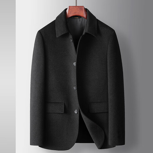 AEMAPE brand double-sided wool jacket for men's autumn and winter new lapel jacket for business casual thickened jacket camel color 175