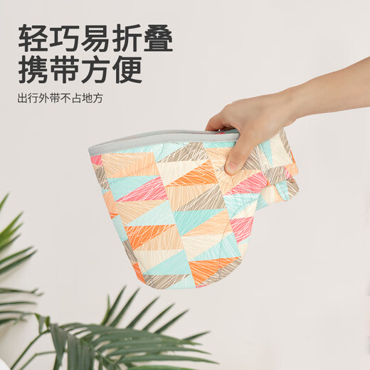 Beiyou's baby-carrying artifact baby strap baby out simple newborn front-held style with baby on the back of the baby horizontally hugs and frees hands Geometric - High-quality, simple and portable (3-36 months)