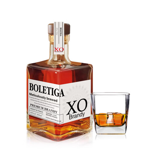 BOLETIGA白兰地xo酒40度法国原酒进口洋酒调酒基酒类烈酒吧外国40度500ml 500mL 1瓶
