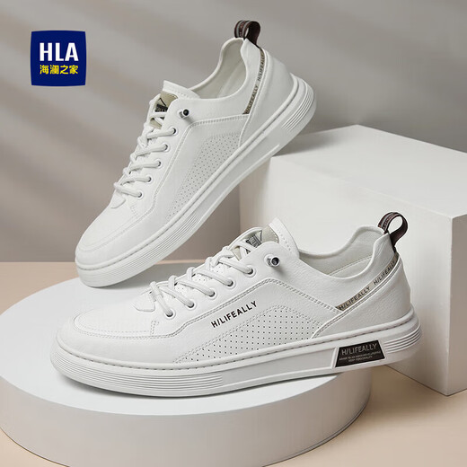 Hailan Home Men's Shoes Универсальные летние дышащие удобные туфли на доске. Случайные белые туфли мужская HAABXM2ABA0326 Белый 41