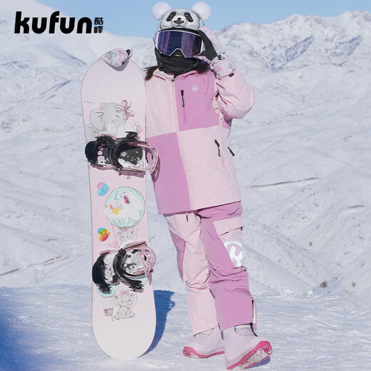 Kufun's new children's ski suit for women and men's professional snow clothing single board double board equipment waterproof and warm outdoor clothing Taotao Oolong top 130

