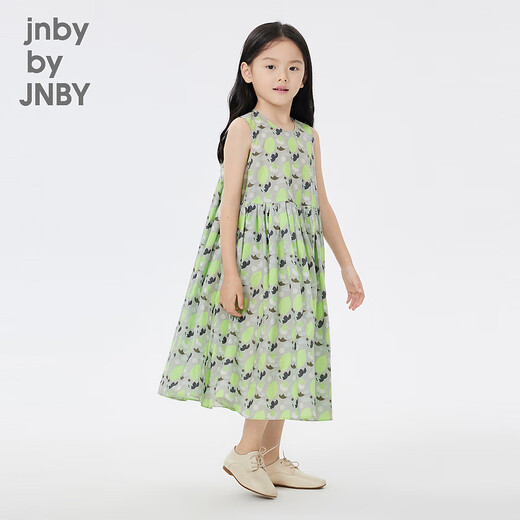 Jnby von Jnby Jiangnan Stoff Kinderkleidung ärmellose Kleid Sommer Süßes Muster lässig mittelgroß