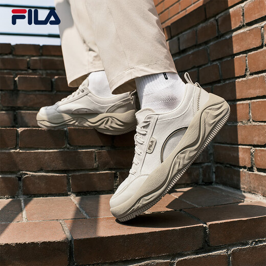 
FILA official men's shoes COOKIES retro canvas shoes 2025 summer new cookie shoes fashion casual shoes birch brown-BI 40