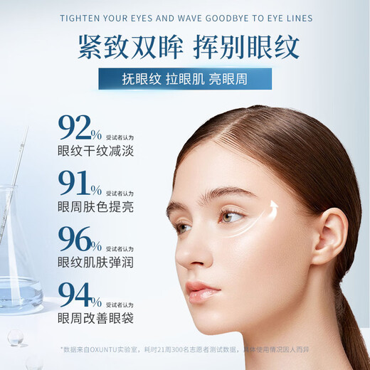 Hoxuntu美国进口眼霜淡化细纹提拉紧致黑眼圈眼袋补水抗皱男女士华精眼部 视黄醇眼霜 20g