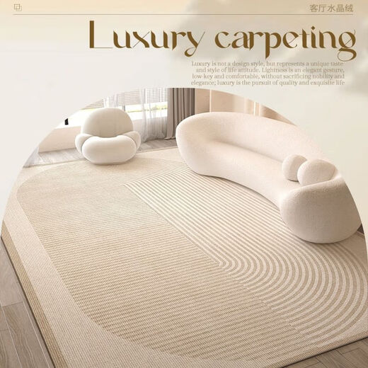 Xinlinfeng living room carpet new ins cream style coffee table carpet sofa floor mat large size non-slip mat stain-resistant meet as fate 80*160CM