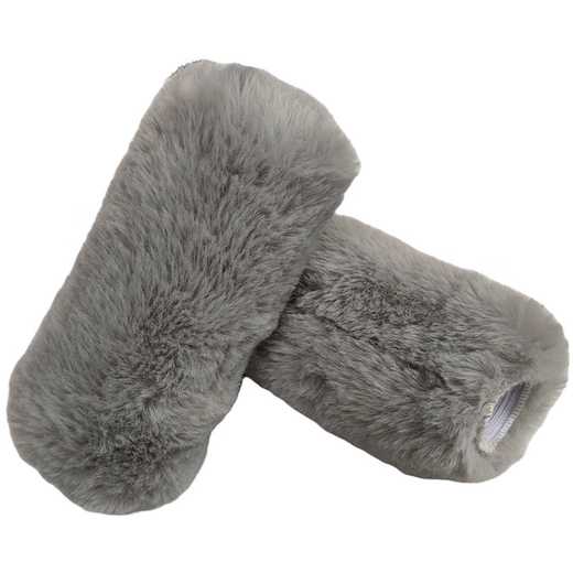 Xunliba Electric Handlebar Cover Battery Car Plush Handle Sheath Winter Warm Anti-Slip Motorcycle Tricycle Tram Hand Guard Thickened Light Coffee 4 pieces in total No freezing of hands while riding