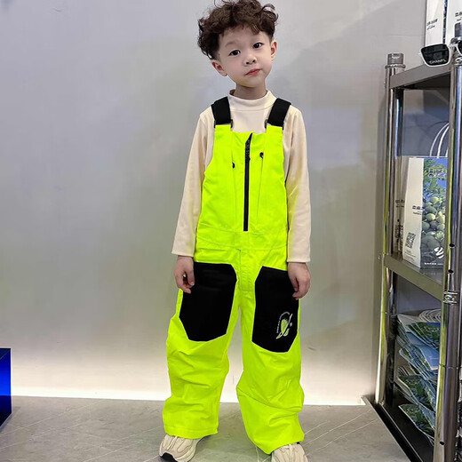 DOOK SNOW children's ski clothing for girls and boys, single board and double board, winter warm and thickened clothing and pants set, baby ski equipment, fluorescent color (male) 140