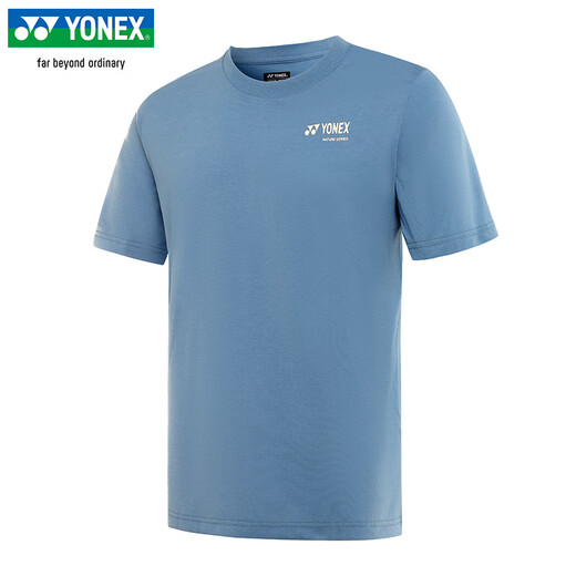 YONEX2025 new Yonex badminton uniform quick-drying short-sleeved men and women T-shirts environmentally friendly series sports tops 16833 men's 16833CR mist blue 2XL