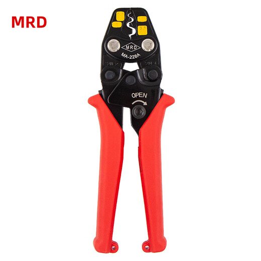 Haosuda (HSD) Taiwan original imported ratchet-type bare terminal crimping pliers cold-pressed terminal multi-functional network cable clamp crimping pliers Taiwan MA-228A crimping range 0.3~5.5