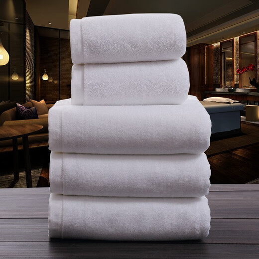 Bingxingmeng pure cotton white towel hotel beauty salon bath center soft and washable water-absorbent adult sauna room can be customized and wholesale 32 shares 150g (34*75)