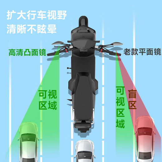 Puda electric vehicle rearview mirror universal electric vehicle reflector electric vehicle reversing mirror round rearview mirror with wrench