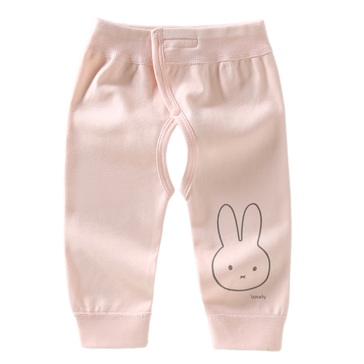 Chengchenglu Newborn Baby Cotton Pants Spring, Autumn and Winter Male and Female Baby Adjustable Crotchless Underpants Autumn Pants High Waist Belly Protective Line Pants M-977 Light Pink 80 (M) Recommended 18-22 Jin Jin is equal to 0.5 kg baby wear