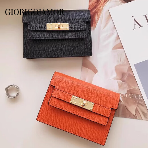 GIORIGOJAMOR light luxury bag women's card bag women's small and exquisite ultra-thin multi-card bags for women's birthday gifts for wife and girlfriend Elephant gray