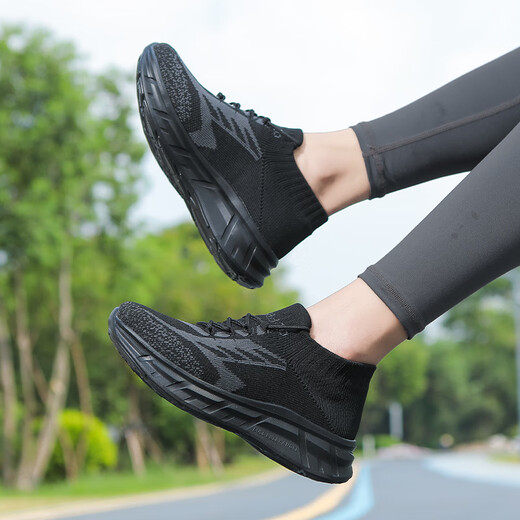 Niu Badao upgraded square dance shoes for men and women, the same style for four seasons, the new soft-soled tread dance shoes for 23115, black (same style for men and women) 37 (wide feet, fat feet, tall insteps, one size