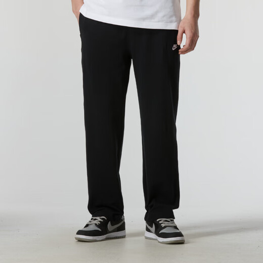 NIKE Loose Straight Pants Pure Cotton Men's Pants Outdoor Breathable Sports Pants Thin Training Casual Pants Black/FQ4333-010 Thin XL150-180Jin Jin equals 0.5 kg