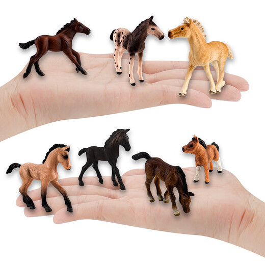 Grenzüberschreitende Simulation kleines laufendes Pferd, Qianli Pferd, solide Shedima Appaloosa Horse, Haflin Pferdemodell T15269 Mini Shedima 50g