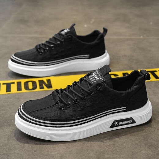 Chaussures masculines 2025 Spring Nouvelles chaussures en toile respirante Chaussures plates polyvalentes à la mode