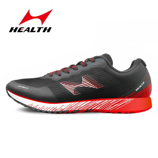 Hailes H722H799 running shock absorbing casual running shoes mesh breathable super lightweight men's sports shoes student training running shoes 722 black and red 43