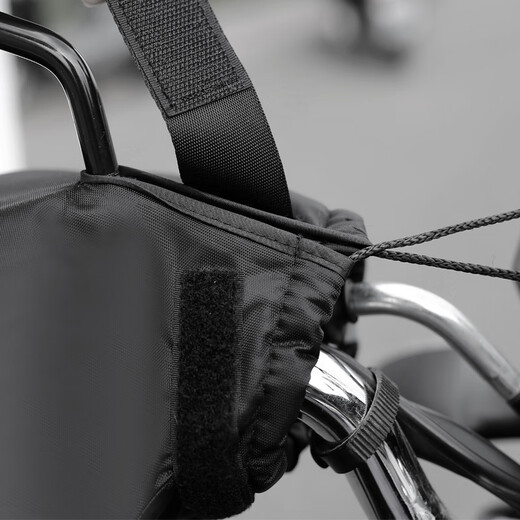 DEROACE electric bike handlebars, winter handlebars with velvet, windproof, warm and waterproof battery car gloves, motorcycle windshield, black large mouth handlebars + rain cover, one size fits all