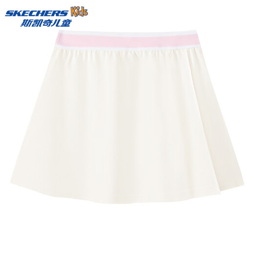 Skechers children's quick-drying skirt colorful casual series skirt L225G035 marshmallow white/0074 150