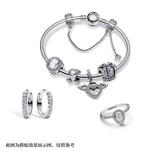 PANDORA sparkling simple earrings with inlaid design, fashionable single product, high-end birthday gift for girlfriend