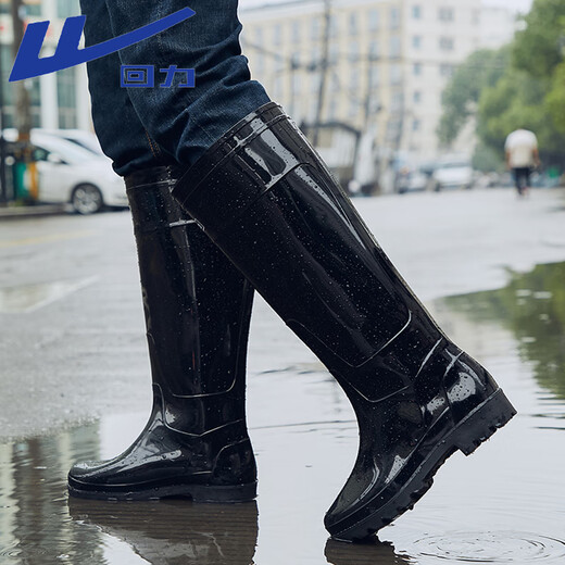 Reli-Regenstiefel für Herren hohe Röhrchen im Freien Regendicht und nicht leicht zu rutschen Gummischuhe Wasserschuhe Regenstiefel tragen resistente hxl8199 schwarz 42