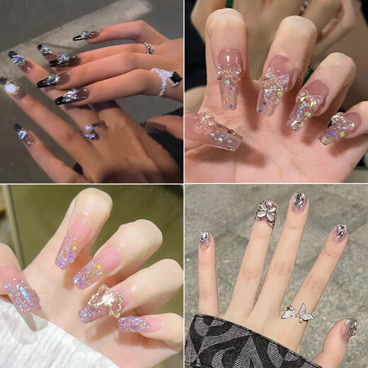 Usar uñas con ojo de gato de gato hecho a mano de alta gama Patch de uñas con uñas Faltas de uñas
