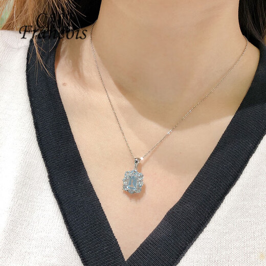 CAJJ Francois 1.70 carat topaz pendant for women, natural colored gems, jewelry gemstones, 925 silver inlay, topaz pendant