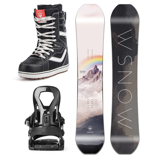 WS snowboards vente directe officielle snowboard ensemble de snowboard plaque plate sculpture ski reliure chaussures de ski W33 ensemble 151 cm