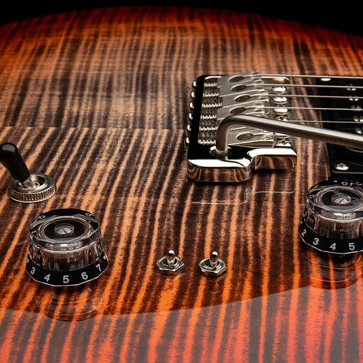 Guitare électrique PRS SE Custom 24 New Rock Guitare électrique débutant Advanced Steel String Guitar avec poignée C844CG en carbone noir Cherry Red Gradient