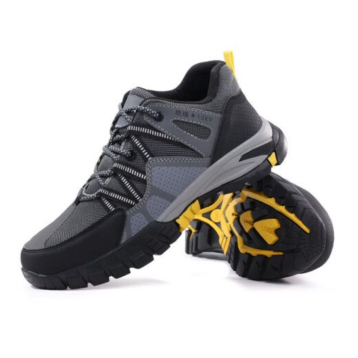 
Battle Tiger 10KV Insulated Shoes Anti-smashing and Anti-sting Sports Labor Protection Shoes D1105 Gray 41#